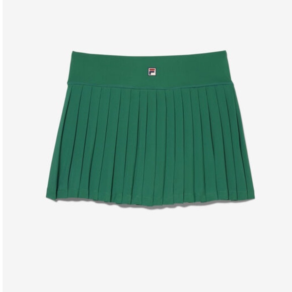 NWT FILA Women's Heritage Pleated Tennis Skirt Marine Green Small - Picture 3 of 14